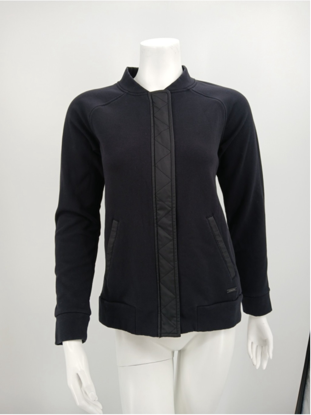 Athleta Stronger Bomber Womens XS Jacket Black Fleece Stretch Ladies Coat
